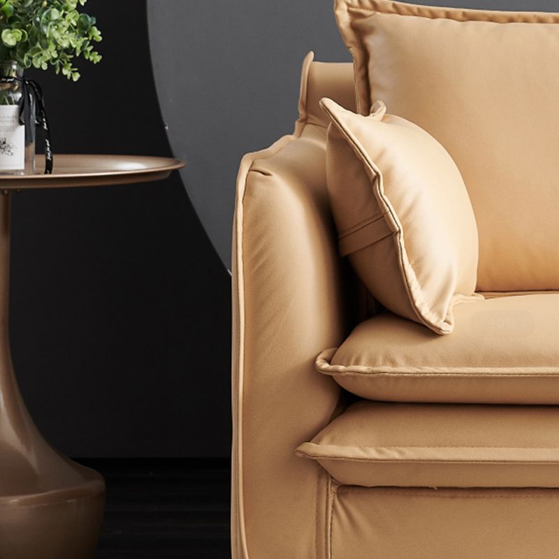 28" High Faux Leather Modern Square Arm Standard Sofa with Loose Back Stain Resistant Clearhalo 'furn' 'furn_sofas' 'Furniture' 'furniture_sofas' 'Living Room Furniture' 'Sofa' 'sofas' 1200x1200_702c6c21-54b6-4c66-8273-dee639e05e68