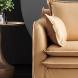 28" High Faux Leather Modern Square Arm Standard Sofa with Loose Back Stain Resistant Clearhalo 'furn' 'furn_sofas' 'Furniture' 'furniture_sofas' 'Living Room Furniture' 'Sofa' 'sofas' 1200x1200_702c6c21-54b6-4c66-8273-dee639e05e68