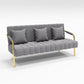 Glam Velvet 3-seater Sofa with Sewn Pillow Back and 4 Golden Legs Clearhalo 'furn' 'furn_sofas' 'Furniture' 'furniture_sofas' 'kitchen' 'kitchen_sofas' 'Living Room Furniture' 'Sofa' 'sofas' 1200x1200_702cdb23-884d-4667-9715-2eb8da14b5b7