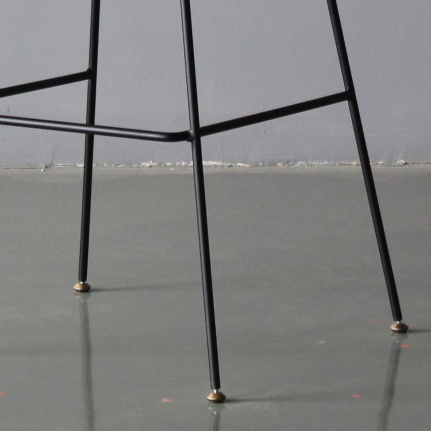 Industrial Style Counter Stool Faux Leather Counter-height Stool for Indoor