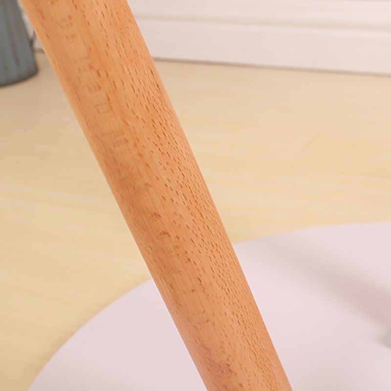 Scandinavian Round Wooden Top Side Table 19.68" Tall 3 Legs End Table