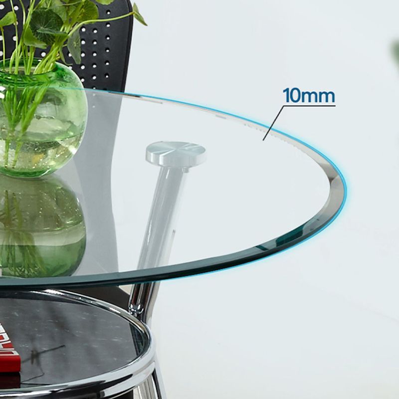 Glass Top Dining Table Modern Round Dining Table with 3 Legs Clearhalo 'Dining Tables & Seating' 'Dining Tables' 'dining_table' 'furn' 'furn_dining_table' 'Furniture' 'furniture_dining_table' 'Kitchen & Dining Furniture' 'kitchen' 'kitchen_dining_table' 1200x1200_702edd44-b258-44a8-9929-66afbba37a3b