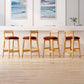 Scandinavian Wood Stool Fabric Upholstered Seat Counter Stool in Matte Finish Clearhalo 'Bar Furniture' 'Bar Stools' 'bar_stools' 'furn' 'furn_bar_stools' 'Furniture' 'Kitchen & Dining Furniture' 1200x1200_7031371a-29c6-4739-9666-627f89e91a3a