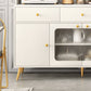 Modern Dining Hutch Faux Wood Hutch Buffet met deuren voor eetkamer