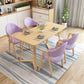 Modern 1/2/5 Pieces Dining Set Rectangle Wood Dining Table Set for Dining Room Clearhalo 'Dining Room Sets' 'Dining Tables & Seating' 'dining_room_set' 'furn' 'furn_dining_room_set' 'Furniture' 'furniture_dining_room_set' 'Kitchen & Dining Furniture' 'kitchen&dining_furn' 'kitchen' 1200x1200_7033294d-ac09-4101-8122-8b75e12783e6