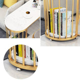 Specialty Marble Top Bar Table Glossy White Glam Pub Table with Metal Frame Clearhalo 'Bar Furniture' 'Bar Tables' 'bar_tables' 'furn' 'furn_bar_tables' 'Furniture' 'Kitchen & Dining Furniture' 1200x1200_703496ff-36ba-4d2c-a495-e8c5f81e9e5d