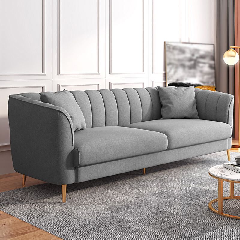 Soggiorno stazionario braccio svasato standard grigio chiaro divano moderno