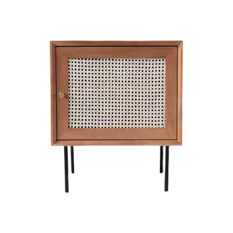 Modern bedkast vast hout accent tafel nachtkastje met benen