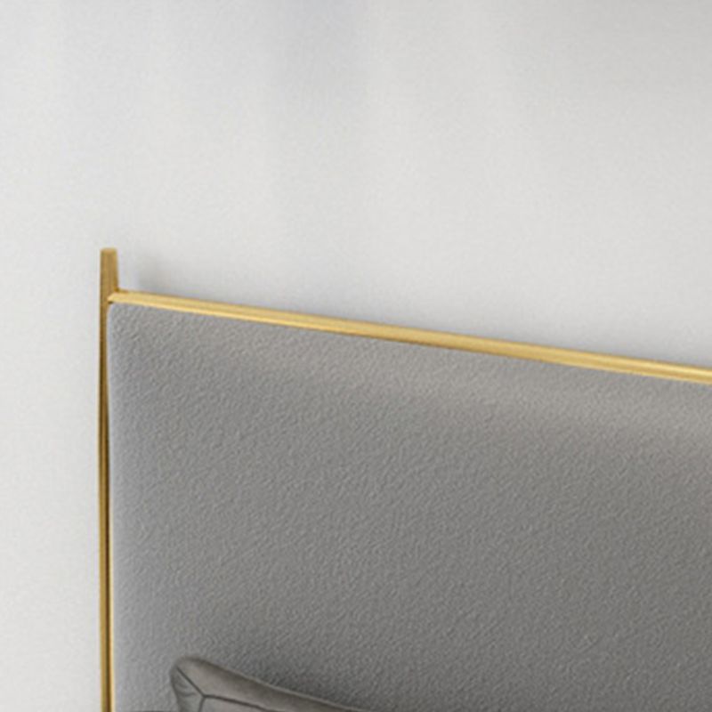 Polsterer Bettenrahmen luxuriöses Metallstandardbett im goldenen Finish
