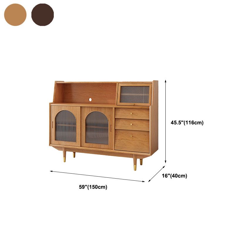 Solid Wood Modern Style Sideboard Door and Chair Sideboard for Kitchen Clearhalo 'buffet_sideboard' 'Buffets & Sideboards' 'furn' 'furn_buffet_sideboard' 'Furniture' 'Kitchen & Dining Furniture' 1200x1200_70382e1d-5b37-457d-9d18-10be94ba0b54