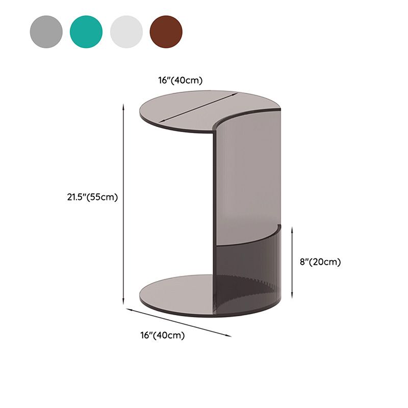 Tavolo da angolo acrilico moderno C End Table per soggiorno