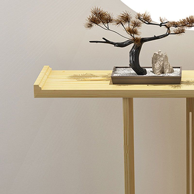 Table de consola de pino de 12 "Mesa de acento rectángulo moderno de mediados de siglo para Hall