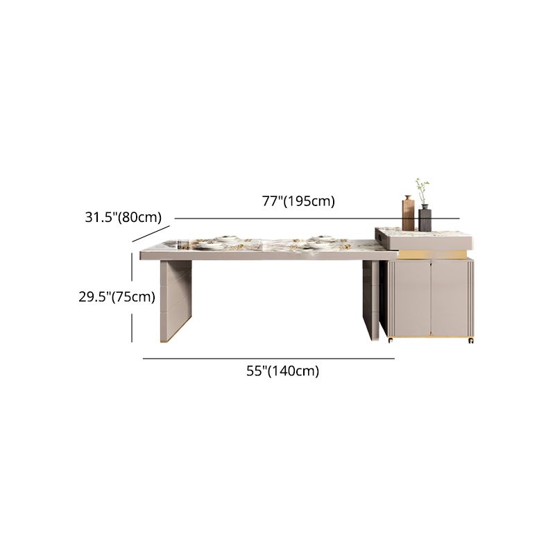 Modern Style 1/3/4/5/7/9 Pieces Dinette Set Sintered Stone Dining Table Clearhalo 'Dining Room Sets' 'Dining Tables & Seating' 'dining_room_set' 'furn' 'furn_dining_room_set' 'Furniture' 'furniture_dining_room_set' 'Kitchen & Dining Furniture' 1200x1200_703b847c-5bef-47a7-9cb7-8f9ea57a2ca5
