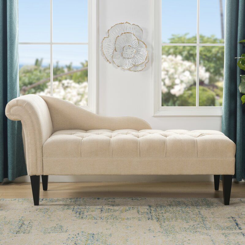 Modern Style Chaise Polyester Blend Chaise Lounge with Rolled Arms Clearhalo 'Chairs & Seating' 'Chaise Lounge' 'chaise_lounge' 'furn' 'furn_chaise_lounge' 'Furniture' 'Living Room Furniture' 1200x1200_703b9f09-349a-4ebc-95ef-6d9deb8c6767