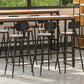 1/4/5/7 Pieces Industrial Iron Bar Table Set Rectangle Pine Wood Bistro Set with Footrest Clearhalo 'Bar Furniture' 'furn' 'furn_home_bar_bar_sets' 'Furniture' 'Home Bars & Bar Sets' 'home_bar_bar_sets' 'Kitchen & Dining Furniture' 1200x1200_703be88a-838c-46c2-a89a-b030f8e33806