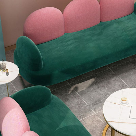 Zeitgenössischer runder Armsofa enge Backcamel -Rücken -Standardsofa