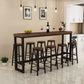 Industrial Bar Table Set 1/5/9 Pieces Solid Wood Pub Table Set for Indoor Clearhalo 'Bar Furniture' 'furn' 'furn_home_bar_bar_sets' 'Furniture' 'Home Bars & Bar Sets' 'home_bar_bar_sets' 'Kitchen & Dining Furniture' 1200x1200_703d6507-1b64-4d88-8084-0e33734cb711