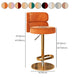 Tabouret de bar à levage glamour tabouret de comptoir de siège rond avec des jambes en métal
