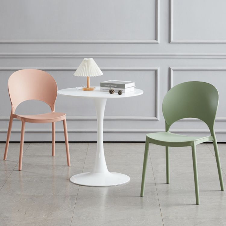 Home Nordic Stackable Side Chair Open Back Plastic Kitchen Dining Room Chair Clearhalo ' kitchen&dining_furn' 'Dining Chairs' 'Dining Tables & Seating' 'dining_chair' 'furn' 'furn_dining_chair' 'Furniture' 'furniture_dining_chair' 'Kitchen & Dining Furniture' 'kitchen' 1200x1200_703e7bb3-3a22-445d-bb0f-1f3791f7535a