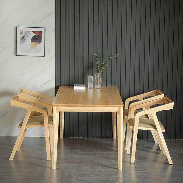 Modern 1/2/3/4/5 Pieces Dining Set Rectangle Solid Wood Legs Dinette Set in Natural Clearhalo 'Dining Room Sets' 'Dining Tables & Seating' 'dining_room_set' 'furn' 'furn_dining_room_set' 'Furniture' 'Kitchen & Dining Furniture' 1200x1200_703e7f2c-d68b-4b7d-85c3-48da40dddf31