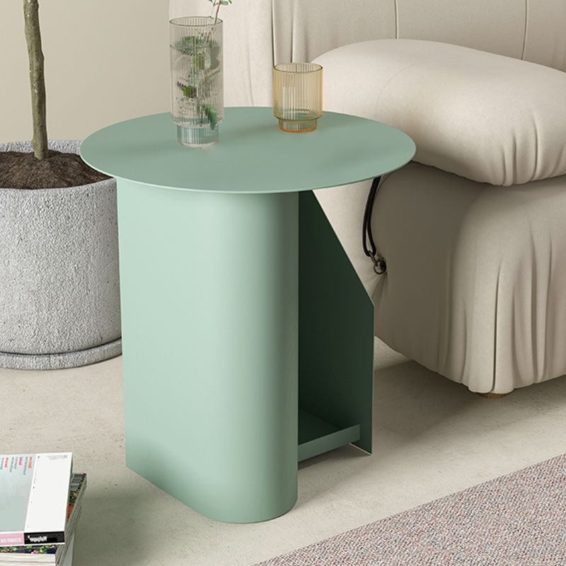 Contemporary Corner Table Round Side Table with Metal Shelves Clearhalo 'Coffee & Accent Tables' 'End & Side Tables' 'end_side_tables' 'furn' 'furn_end_side_tables' 'Furniture' 'Living Room Furniture' 1200x1200_703e847b-c437-40c2-ab93-26b1e7ea64c5