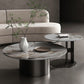 Modern Round Slate Cocktail Table Stainless Steel Pedestal Coffee Table Clearhalo 'Coffee & Accent Tables' 'Coffee Tables' 'coffee_tables' 'furn' 'furn_coffee_tables' 'Furniture' 'Living Room Furniture' 1200x1200_70408883-84d0-42e3-bf9f-2b65dbb71d35