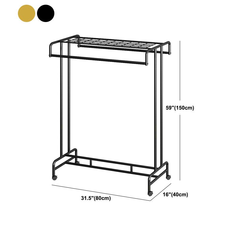 Industriële stijl kapsel rek metallic vrijstaand cut -rack met universeel wiel