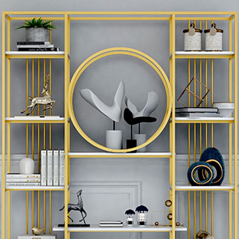 Glam Style Metal Bookshelf Etagere Open Shelf Bookcase for Home Clearhalo 'Bookcases' 'furn' 'furn_bookcases' 'Furniture' 'furniture_bookcases' 'Office Furniture' 1200x1200_7042ddc2-276d-4fa0-96e8-361e9c4b8302