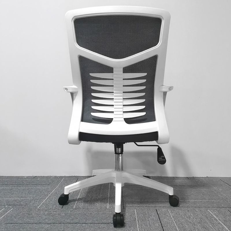 Modern Slide Office Chair Mid Back Fixed Arms Adjustable Seat Desk Chair with Wheels Clearhalo 'furn' 'furn_office_chair' 'Furniture' 'Office Chairs' 'Office Furniture' 'office_chair' 1200x1200_70459f08-da8c-423d-a1c6-4fbd53f2f20b