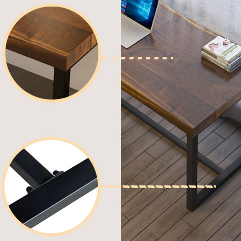 Industrial Rectangular Writing Desk Solid Wood Office Desk for Home Clearhalo 'furn' 'furn_office_desk' 'Furniture' 'Office Desks' 'Office Furniture' 'office_desk' 1200x1200_7045f5db-8921-4a3a-b8ce-f481f8a3ee56