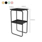 16,5 "W x 30" H Tavolo da notte in metallo moderno con 2 ripiani