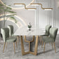 Contemporary Rectangle Dining Room Table White Sintered Stone Table with Gold Trestle Base Clearhalo ' dining_table' 'Dining Tables & Seating' 'Dining Tables' 'furn' 'furn_dining_table' 'Furniture' 'furniture_dining_table' 'Kitchen & Dining Furniture' 'kitchen&dining_furn' 'kitchen' 'kitchen_dining_table' 1200x1200_70486518-0eda-42da-998c-ea90e9f55b29