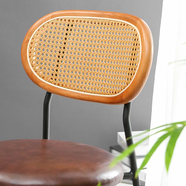 Faux Leather Armless Dining Chair Contemporary Open Back Dining Room Side Chair Clearhalo 'Dining Chairs' 'Dining Tables & Seating' 'dining_chair' 'furn' 'furn_dining_chair' 'Furniture' 'furniture_dining_chair' 'Kitchen & Dining Furniture' 1200x1200_7048680c-5d7b-404f-b51c-1b4422445e66