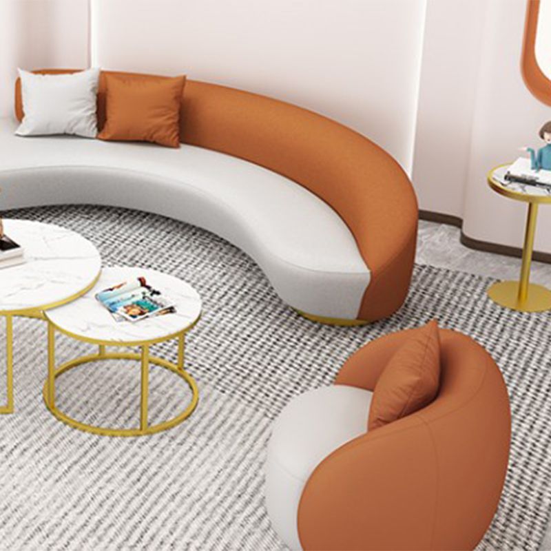 Canapé canapé incurvé contemporain pour le salon, appartement