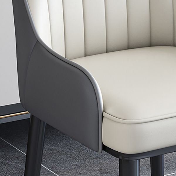 Contemporary Style Dining Chair Arm Dining Chairs with Metal Legs for Kitchen