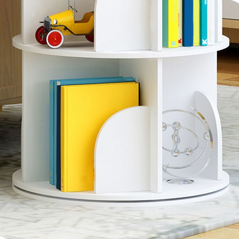 Estantería moderna de madera de ingeniería, estantería geométrica blanca para cualquier habitación