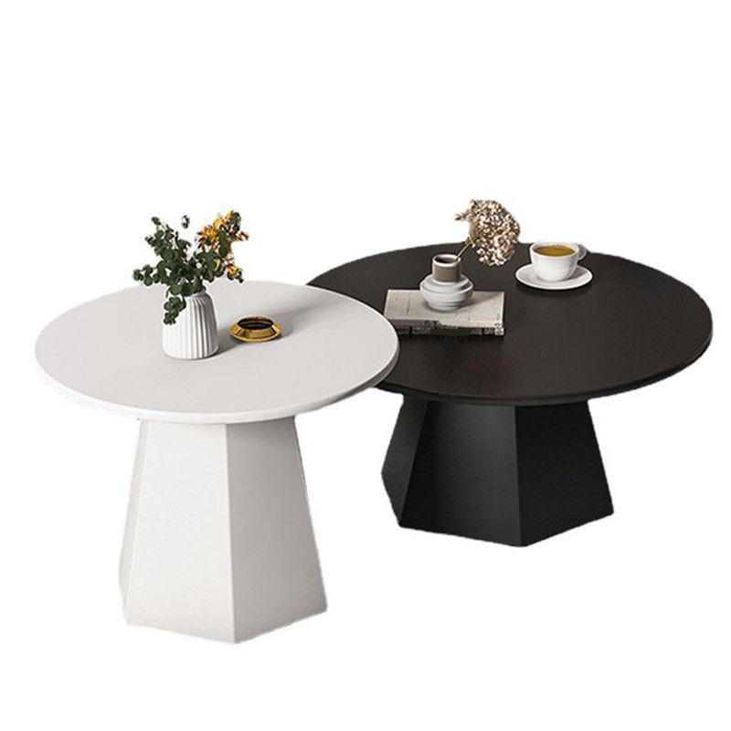 Pedestal Coffee Table Modern Black/White Cocktail Table for Room Clearhalo 'Coffee & Accent Tables' 'Coffee Tables' 'coffee_tables' 'furn' 'furn_coffee_tables' 'Furniture' 'Living Room Furniture' 1200x1200_704bb603-6729-454f-aa5f-9bde9cc437a6