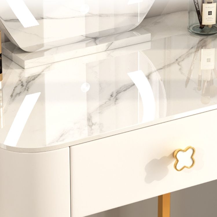 Luxious 3 Drawers Make-up Vanity Stone Makeup Vanity Desk Table