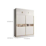 White Colour Wooden Wardrobe Modern Cloth Rod Included Wardrobe Closet