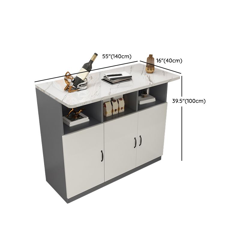 Modern Bistro Bar Table Rectangle Wooden Bar Table with Storage Clearhalo 'Bar Furniture' 'Bar Tables' 'bar_tables' 'furn' 'furn_bar_tables' 'Furniture' 'Kitchen & Dining Furniture' 1200x1200_70507f99-2ccc-4b7a-a51d-18e46a47aa32