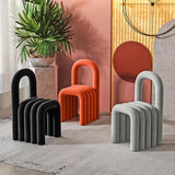 Sedie da pranzo in velluto contemporanea sedia da pranzo in metallo per uso domestico