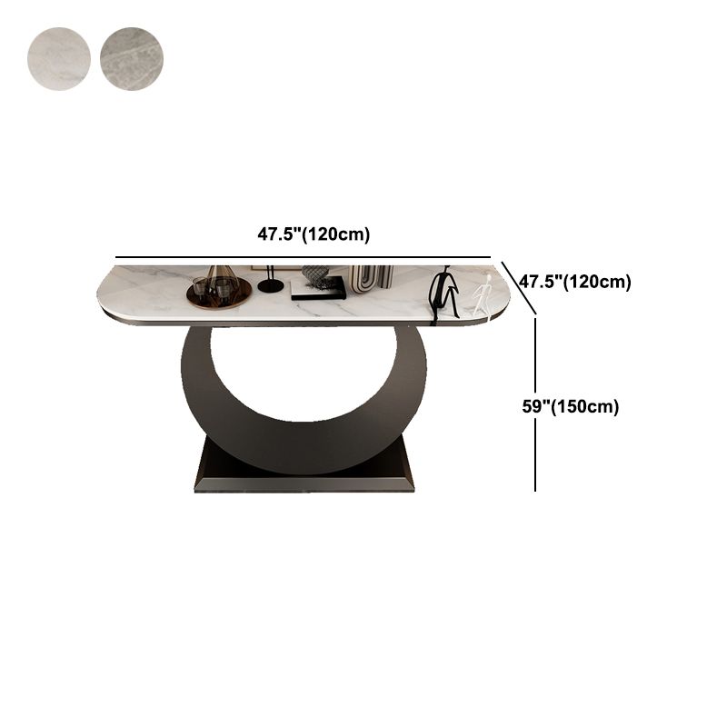 Tavolo da console astratto di ardesia/metallo glam di metallo per Hall