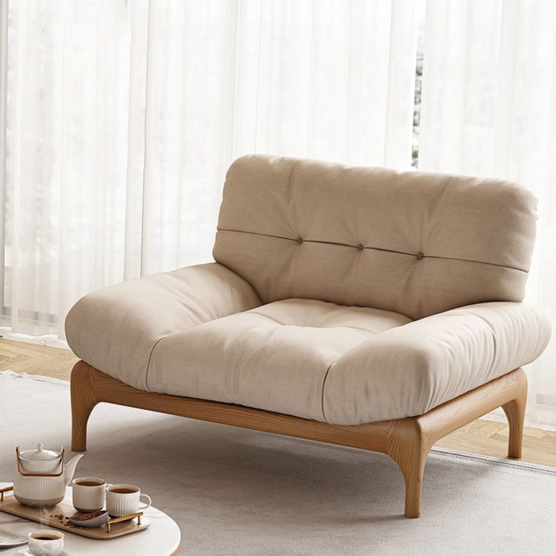 35.43" Tall Fabric Scandinavian Sofa Armless Tufted Back Sofa