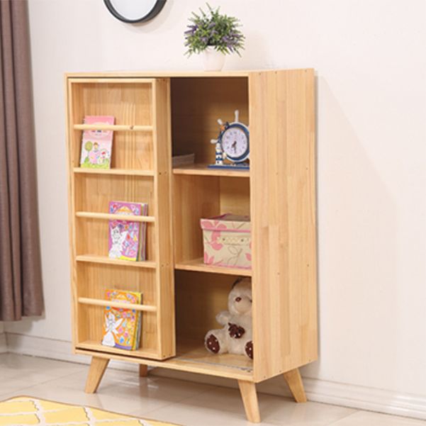 Wooden Standard Bookcase Natural Modern Closed Back Bookshelf with Doors Clearhalo 'Bookcases' 'furn' 'furn_bookcases' 'Furniture' 'Office Furniture' 1200x1200_70561128-aa97-469c-8587-115882cfd1e1