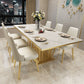 Glam Sintered Stone Top White Dining Table Rectangle Standard Dining Table with Pedestal Base Clearhalo ' dining_table' 'Dining Tables & Seating' 'Dining Tables' 'furn' 'furn_dining_table' 'Furniture' 'furniture_dining_table' 'Kitchen & Dining Furniture' 'kitchen&dining_furn' 'kitchen' 'kitchen_dining_table' 1200x1200_7057a071-5bbe-4de1-ae07-77aabb9cbd0f