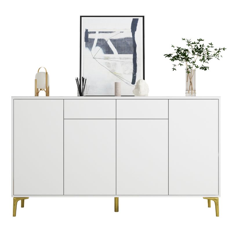 Glam Style Sideboard White Wooden Buffet Stand for Dining Room Clearhalo 'buffet_sideboard' 'Buffets & Sideboards' 'furn' 'furn_buffet_sideboard' 'Furniture' 'Kitchen & Dining Furniture' 1200x1200_7057dfe7-4d8d-4750-991a-29fb58f51be1