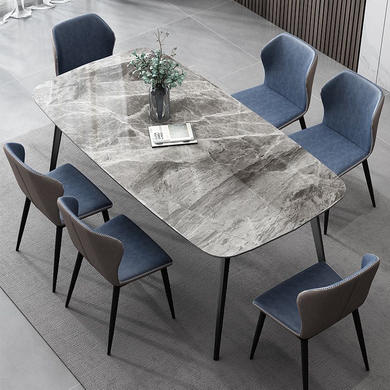 Simplicity Style Home Sintered Stone Dining Table Rectangle Shape Table with 4 Legs Base Clearhalo ' dining_table' 'Dining Tables & Seating' 'Dining Tables' 'furn' 'furn_dining_table' 'Furniture' 'furniture_dining_table' 'Kitchen & Dining Furniture' 'kitchen&dining_furn' 'kitchen' 'kitchen_dining_table' 1200x1200_705935e7-74d7-4f79-8597-e3080ad1916c