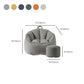 Modern Sewn Pillow Back Chair Faux Leather Sloped Arms Chair