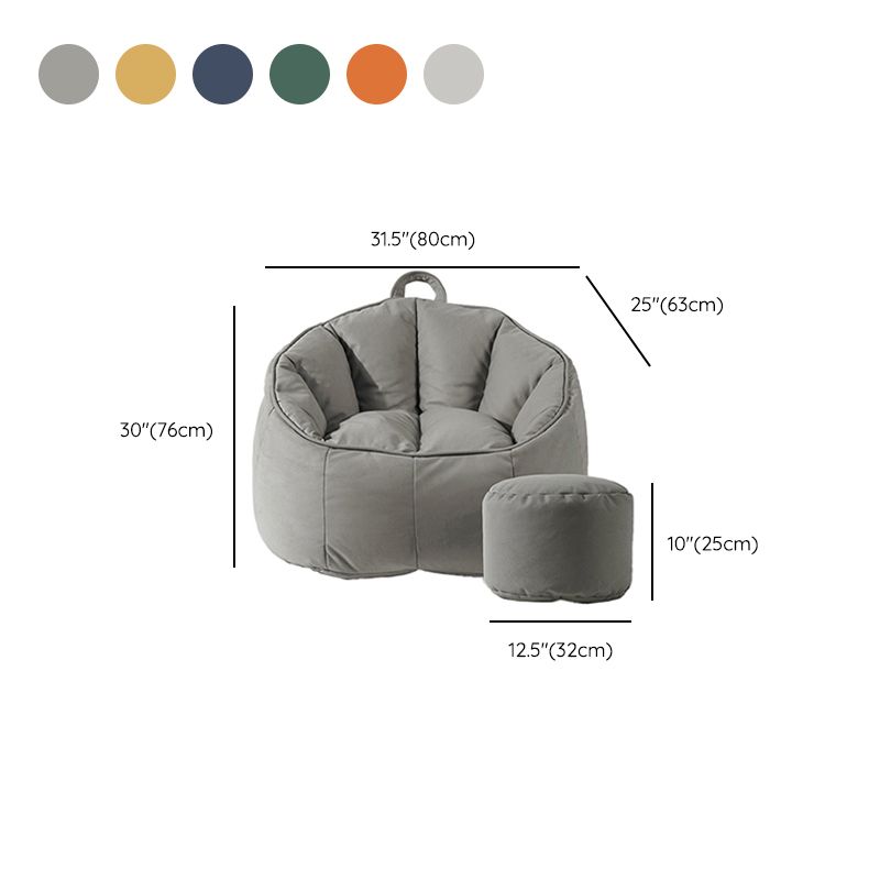 Modern Sewn Pillow Back Chair Faux Leather Sloped Arms Chair