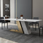 Contemporary 1/2/3/4/5/6/7 Pieces Dining Set Sintered Stone Dining Table Set Clearhalo 'Dining Room Sets' 'Dining Tables & Seating' 'dining_room_set' 'furn' 'furn_dining_room_set' 'Furniture' 'furniture_dining_room_set' 'Kitchen & Dining Furniture' 'kitchen&dining_furn' 'kitchen' 1200x1200_705b6471-5b82-4479-85bd-db7d4ff37d75
